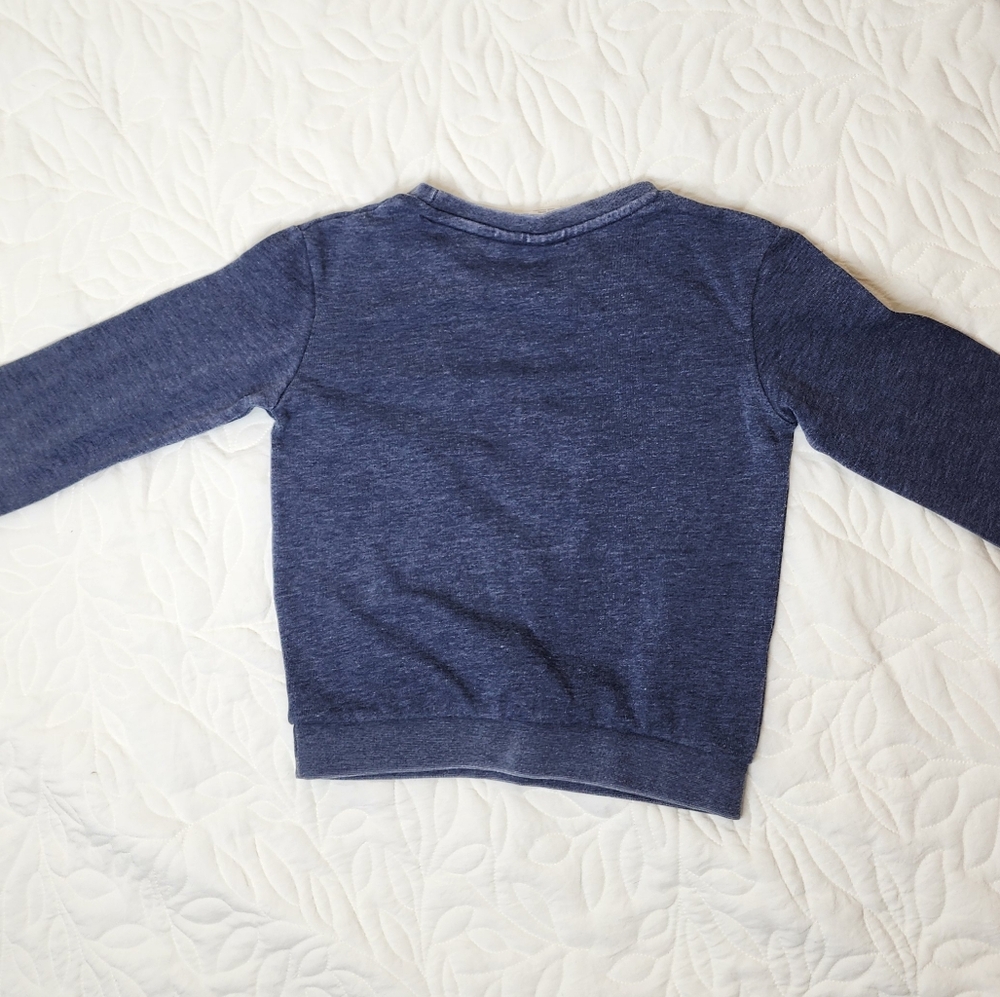 Roxy girls Ribbed Crew neck Sweater, Size 6, Heathered Navy Blue. - Picture 5 of 8